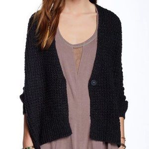 Free People breeze Chunky Cardigan color: Charcoal